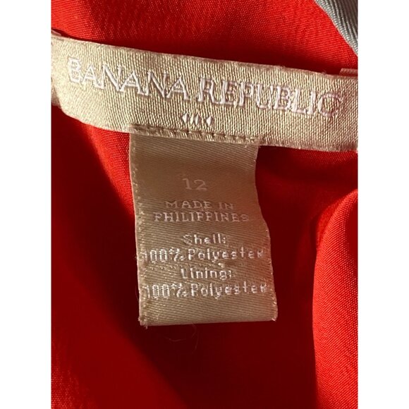 Geometric Print Red & Burgundy‎ Shift Dress With 3/4 Sleeves - Picture 7 of 8